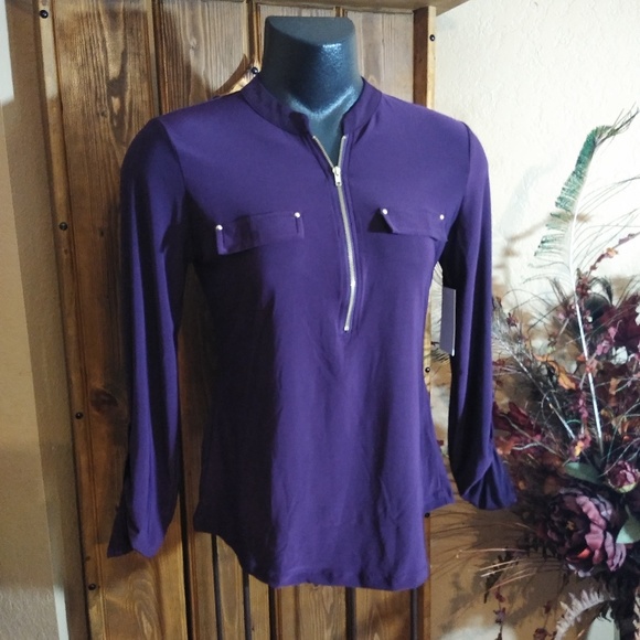 Tops - The Workshop Back to Business Deep Purple Blouse
